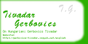 tivadar gerbovics business card